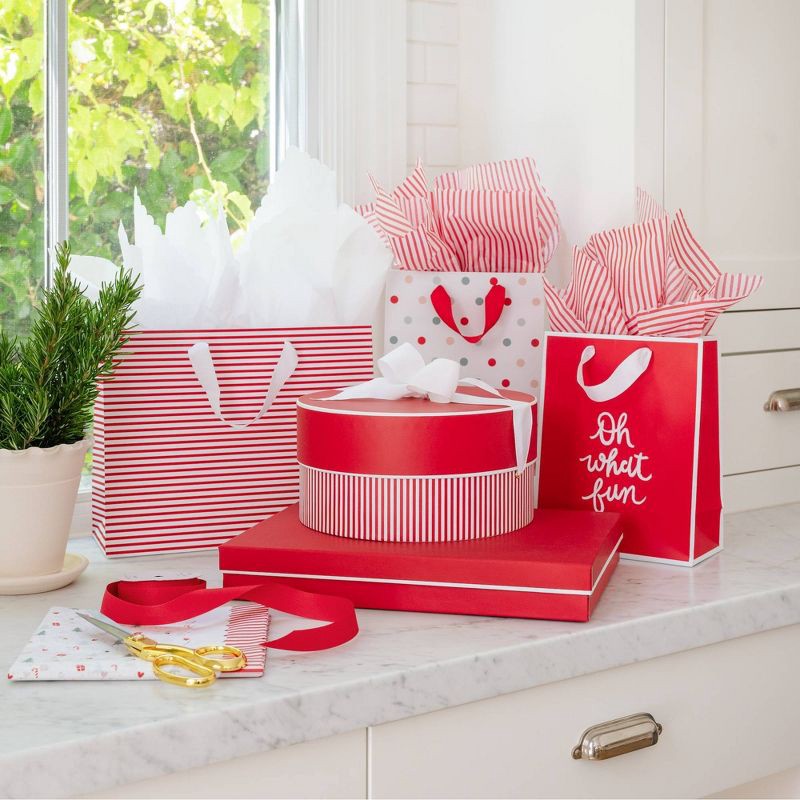 slide 2 of 2, Sugar Paper + Target 3pk Christmas Gift Shirt Boxes Red/White - Sugar Paper™ + Target, 3 ct