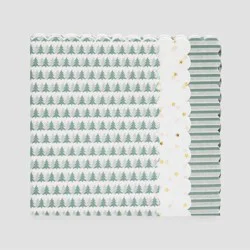 Sugar Paper + Target 25ct Christmas Tree and Striped Tissue Paper Green/White - Sugar Paper™ + Target