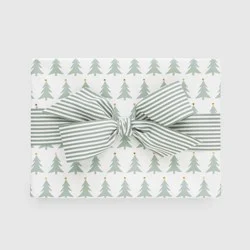 Sugar Paper + Target 118"x30" Christmas Tree Foil Dot Wrapping Paper Green/White/Gold - Sugar Paper™ + Target