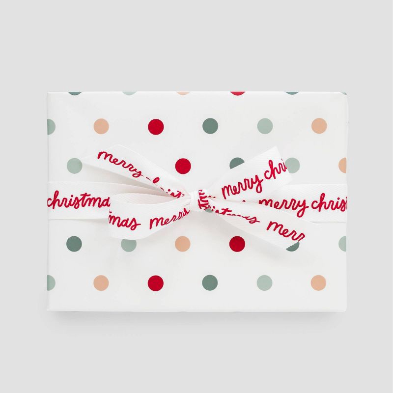 slide 1 of 4, Sugar Paper + Target 118"x30" Colorful Polka Dot Christmas Wrapping Paper - Sugar Paper™ + Target, 1 ct