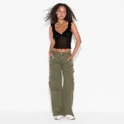 Women's Femme Lace Tank Top - Wild Fable™ Black XL