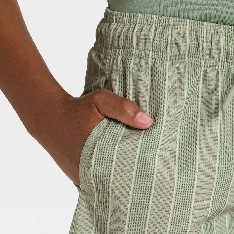 slide 3 of 3, Boys' Hybrid Shorts - All In Motion™ Sage Green L, 1 ct
