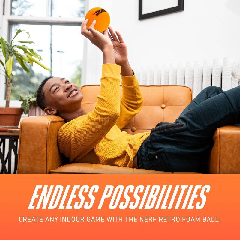 slide 6 of 10, NERF Foam Retro Hand Ball - Orange, 1 ct