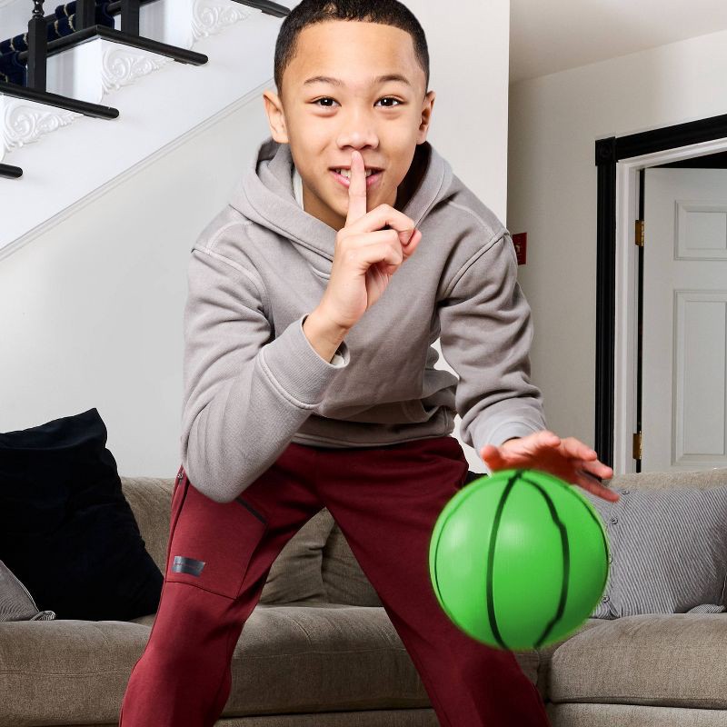 slide 10 of 10, NERF Quiet Court Mini Basketball - Green, 1 ct