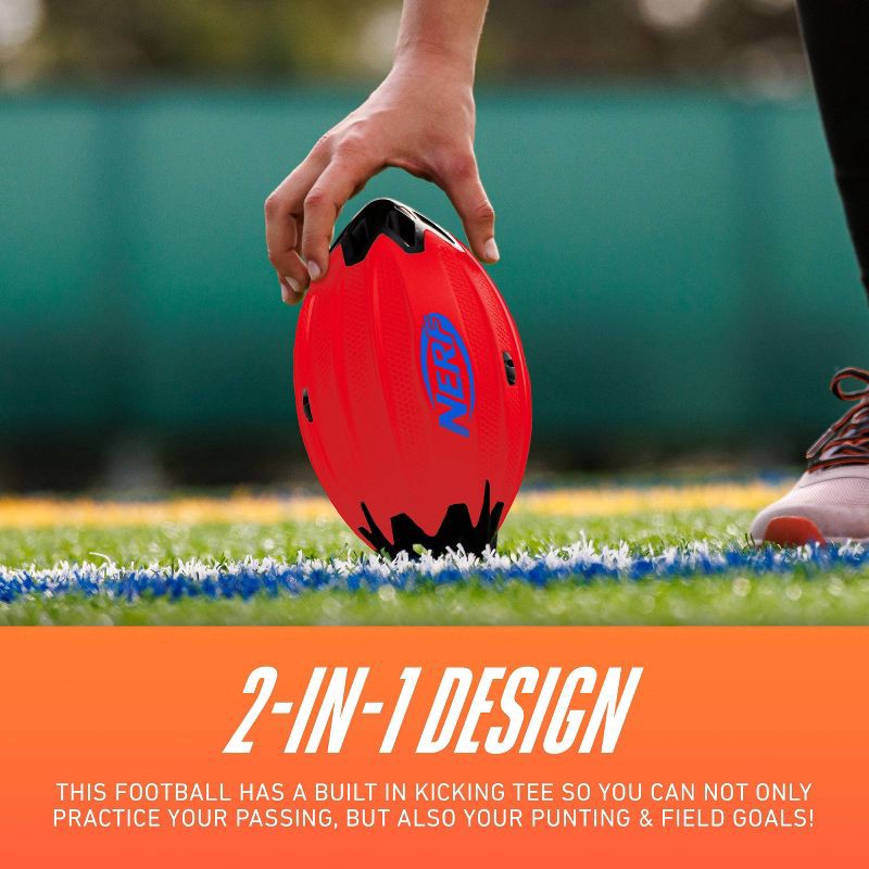 slide 9 of 13, NERF Vortex Rocket - Red: Polyurethane Shell Football for Kids 6+, 1 ct