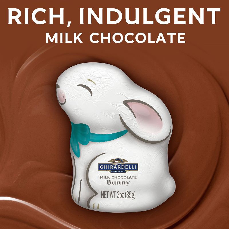 slide 3 of 5, Ghirardelli Easter Milk Chocolate Hollow Bunny - 3oz, 3 oz