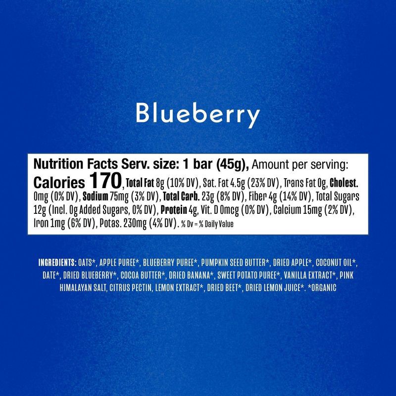 slide 4 of 6, Once Upon a Farm Organic Blueberry Refrigerated Oat Bar - 1.6oz, 1.6 oz
