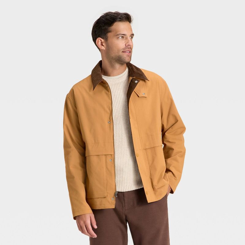 slide 1 of 3, Men's Field Jacket - Goodfellow & Co™ Almond L, 1 ct