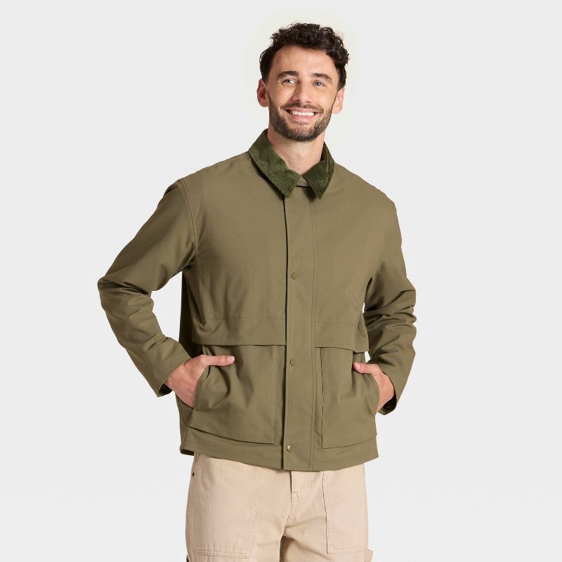 slide 1 of 3, Men's Field Jacket - Goodfellow & Co™ Olive Green L, 1 ct