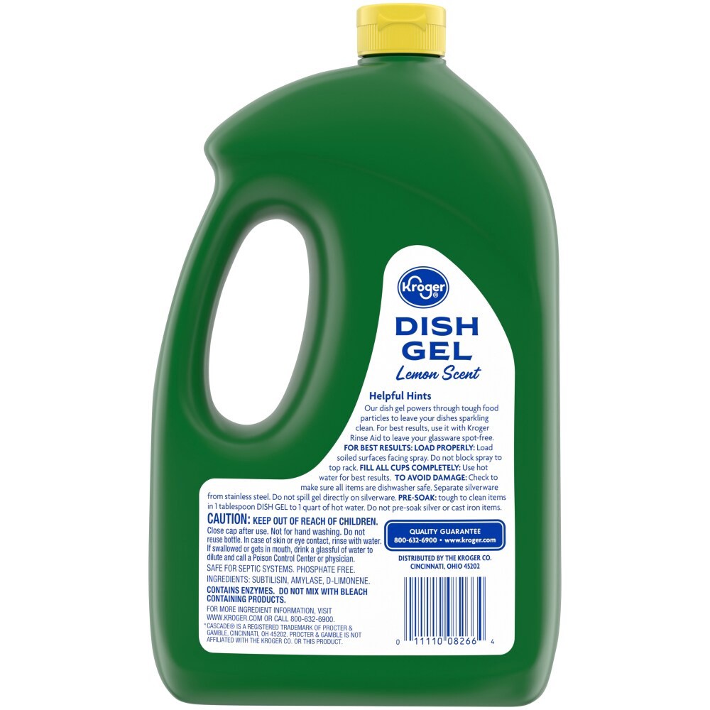 slide 3 of 4, Kroger Lemon Dish Gel Dishwasher Detergent, 75 oz