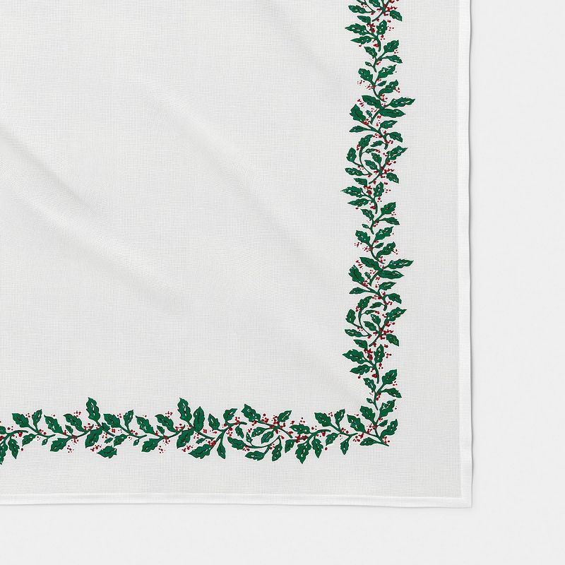 slide 3 of 3, 104"x60" Holly Berry Tablecloth - Threshold™, 1 ct