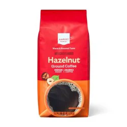 Hazelnut Flavored Medium Roast Ground Coffee - 12oz - Market Pantry™