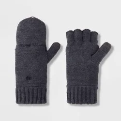 Men's Convertible Fleece Lined Mittens - Goodfellow & Co™ Charcoal Gray