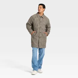 Men's Glen Plaid Overcoat - Goodfellow & Co™ Brown XL