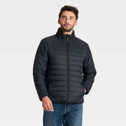 Men's Lightweight Puffer Jacket - Goodfellow & Co™ Black XL