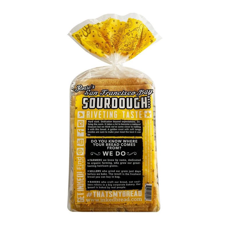 slide 2 of 4, Inked Bread Co. Organic Rosie's San Francisco Bay Sourdough Bread - 22.5oz, 22.5 oz