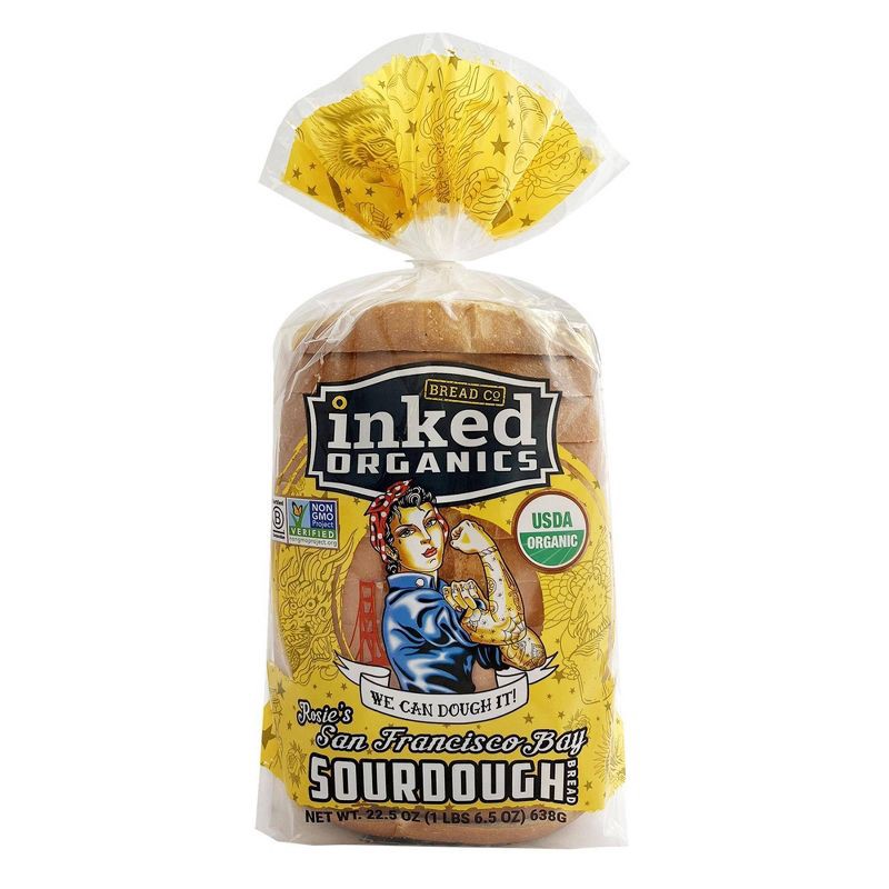 slide 1 of 4, Inked Bread Co. Organic Rosie's San Francisco Bay Sourdough Bread - 22.5oz, 22.5 oz