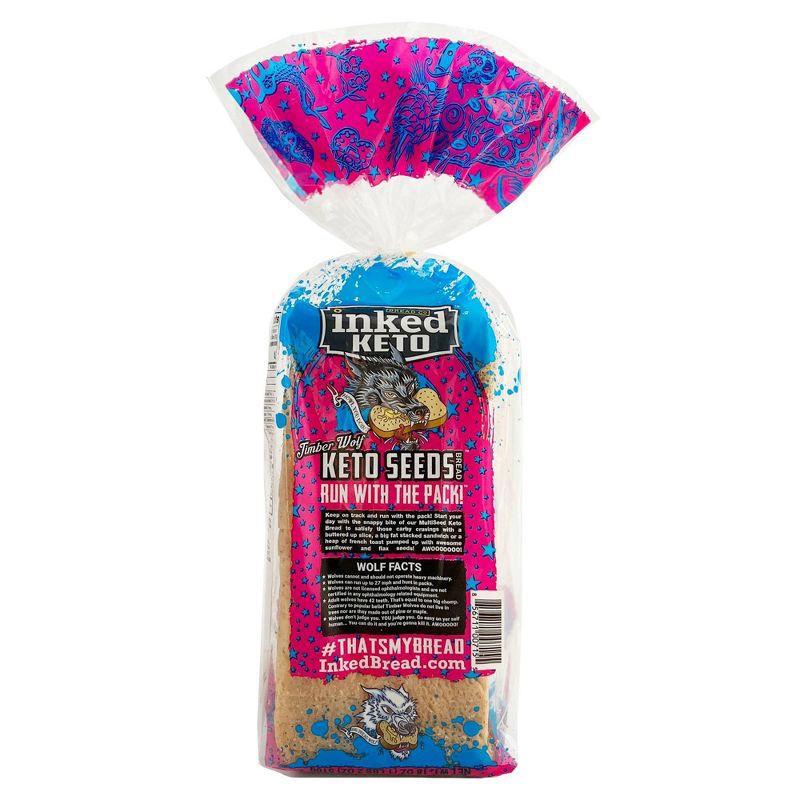 slide 2 of 5, Inked Bread Co. Timber Wolf Keto Seeds Bread - 18oz, 18 oz