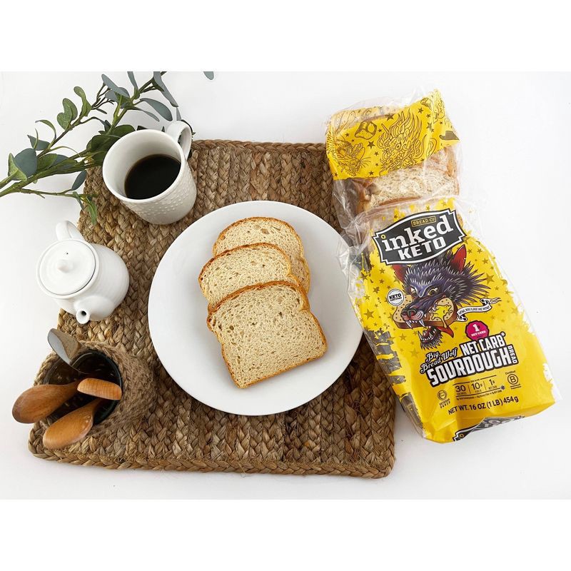 slide 6 of 6, Inked Bread Co. Keto Big Bread Wolf Sourdough Bread - 16oz, 16 oz