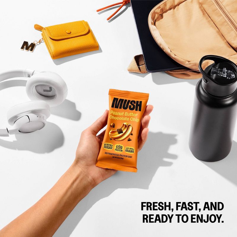 slide 5 of 6, MUSH Peanut Butter Chocolate Chip Refrigerated Protein Bar - 2.3oz, 2.3 oz