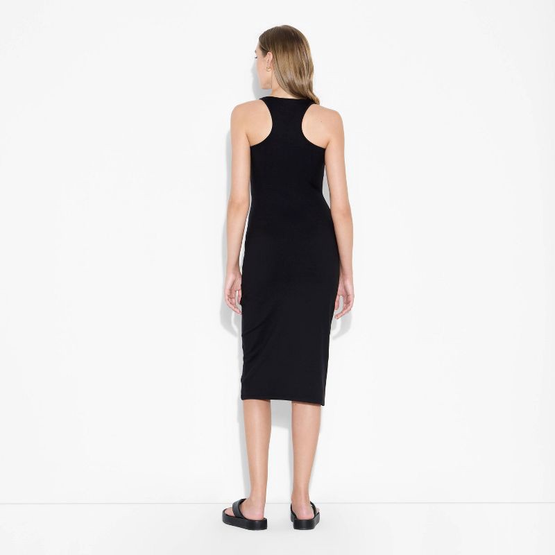 slide 2 of 3, Women's ButterBliss Keyhole Racer Back Midi Bodycon Dress - Wild Fable™ Black XS, 1 ct