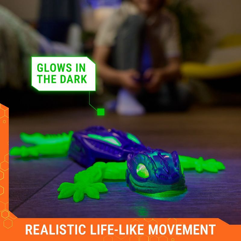 slide 3 of 7, HEX BOTS Smart Gecko Glow in the Dark Robot, 1 ct