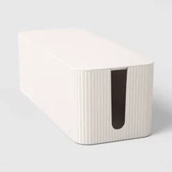 Ribbed Cable Management Box Cream - Threshold™