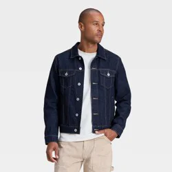 Men's Trucker Jacket - Goodfellow & Co™ Dark Indigo L