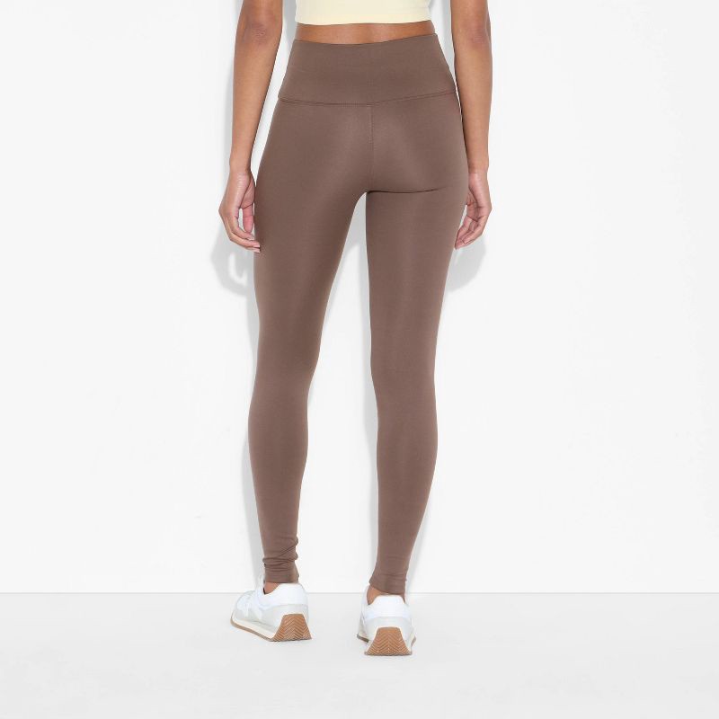 slide 3 of 3, Women's High-Waisted ButterBliss Leggings - Wild Fable™ Brown M, 1 ct