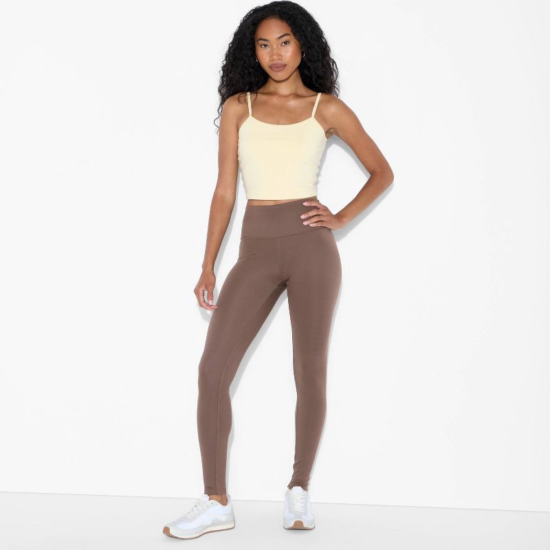 slide 1 of 3, Women's High-Waisted ButterBliss Leggings - Wild Fable™ Brown XL, 1 ct