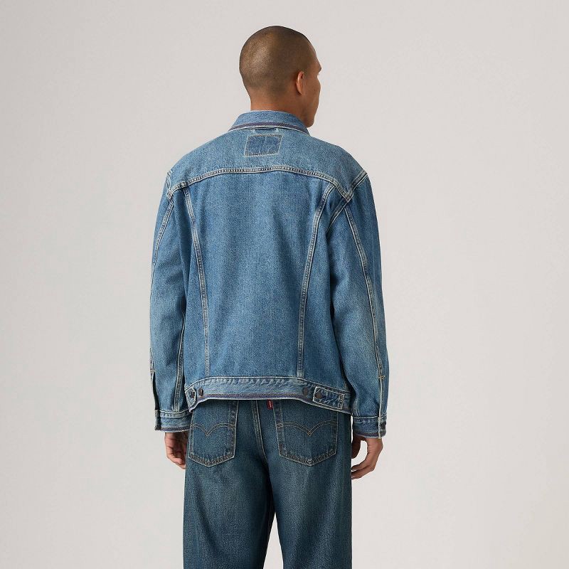 slide 2 of 3, Levi's® Men's Relaxed Fit Trucker Jacket - Mid Day Rodeo M, 1 ct