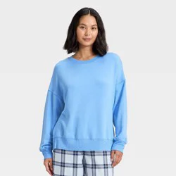 Women's PeachySoft French Terry Fleece Crewneck Sweatshirt - Wild Fable™ Blue XXL
