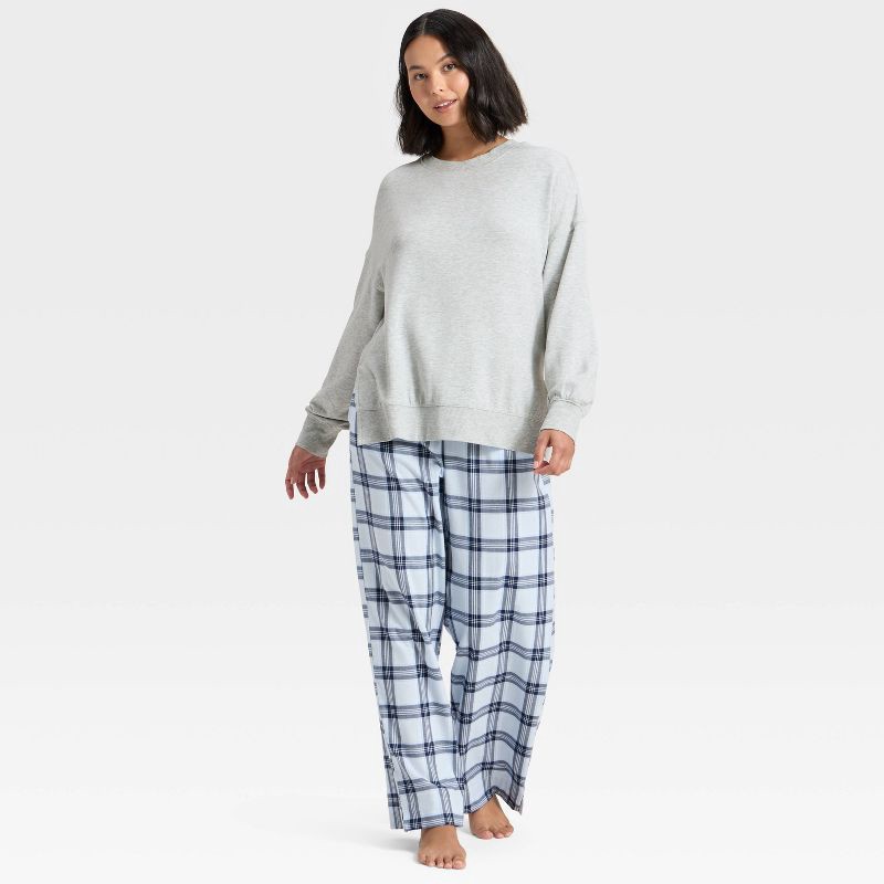 slide 3 of 3, Women's PeachySoft French Terry Fleece Crewneck Sweatshirt - Wild Fable™ Gray M, 1 ct