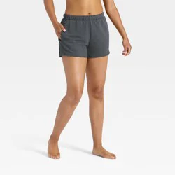 Women's PeachySoft French Terry Fleece Lounge Shorts - Wild Fable™ Black XXS