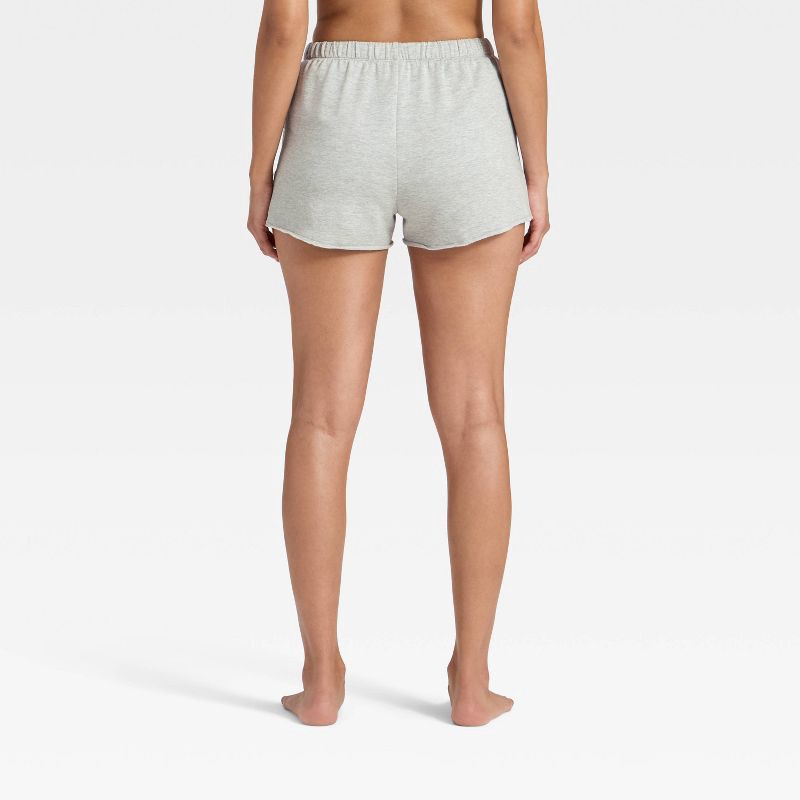 slide 2 of 3, Women's PeachySoft French Terry Fleece Lounge Shorts - Wild Fable™ Gray S, 1 ct