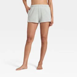 Women's PeachySoft French Terry Fleece Lounge Shorts - Wild Fable™ Gray XXL