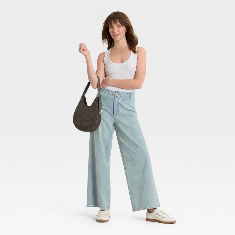 slide 3 of 4, Women's Slim Fit Tank Top - Universal Thread™ Light Heather Gray L, 1 ct