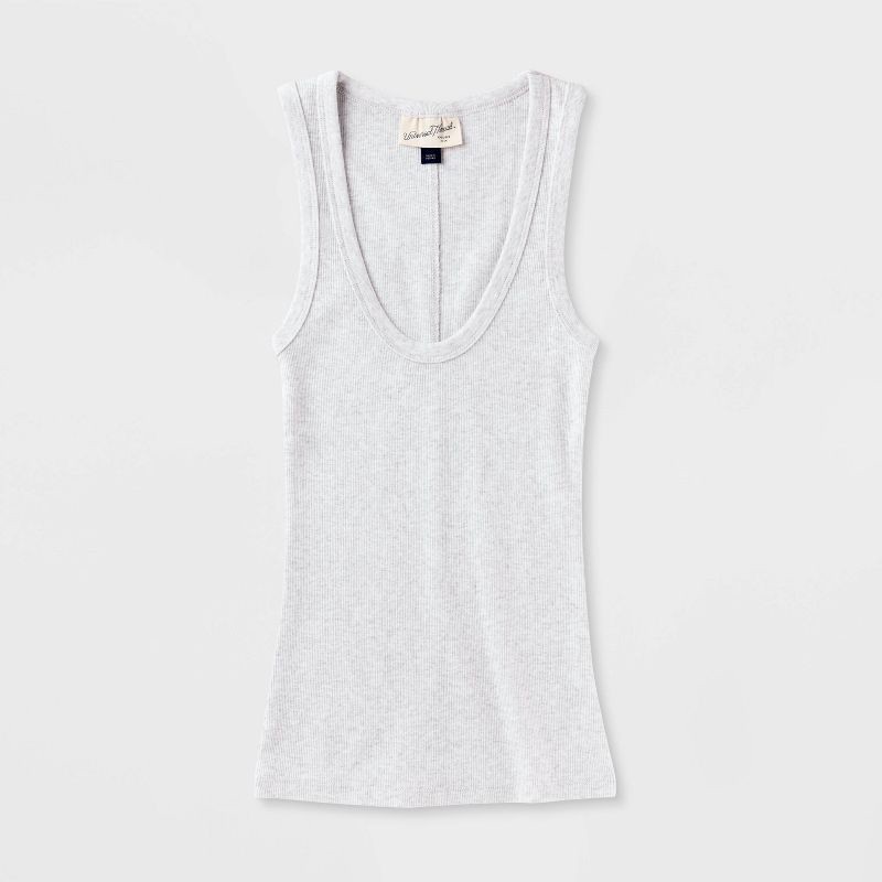 slide 4 of 4, Women's Slim Fit Tank Top - Universal Thread™ Light Heather Gray XL, 1 ct
