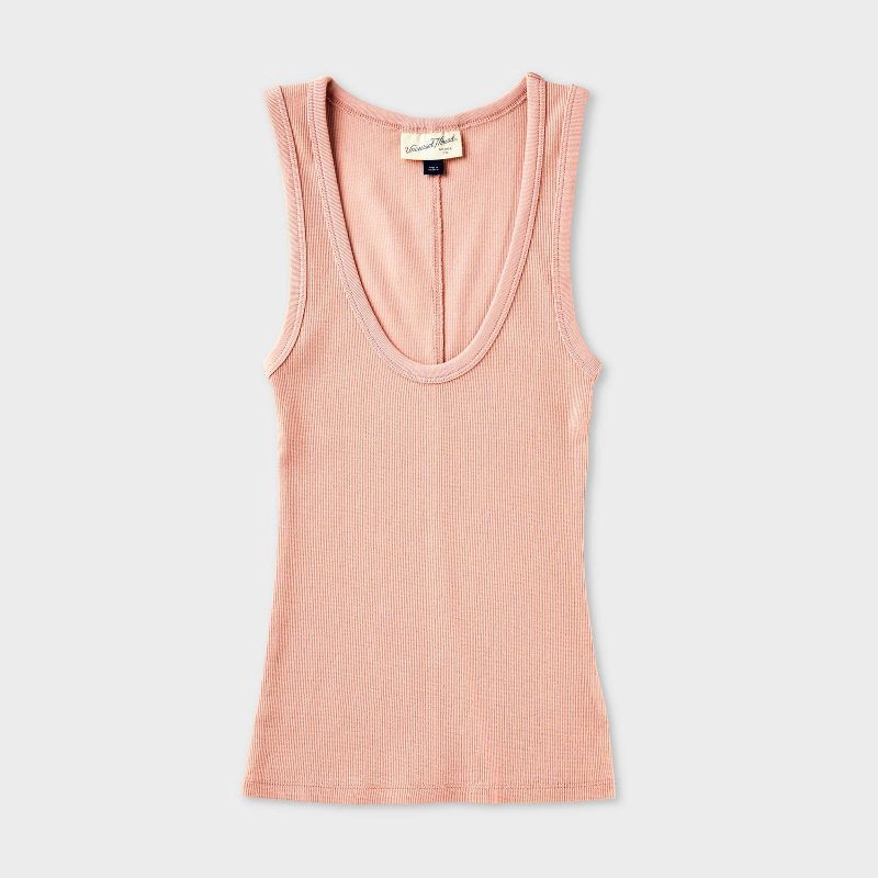slide 4 of 4, Women's Slim Fit Tank Top - Universal Thread™ Pink M, 1 ct
