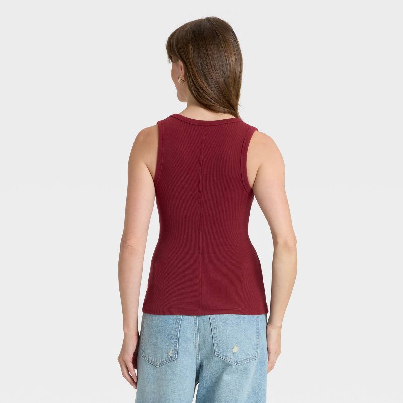 slide 2 of 4, Women's Slim Fit Tank Top - Universal Thread™ Burgundy XL, 1 ct