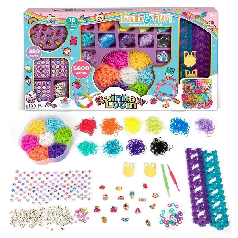 slide 2 of 5, Rainbow Loom 6155pc Fab and Fun Charm and Bead Kit Gift, 6155 ct