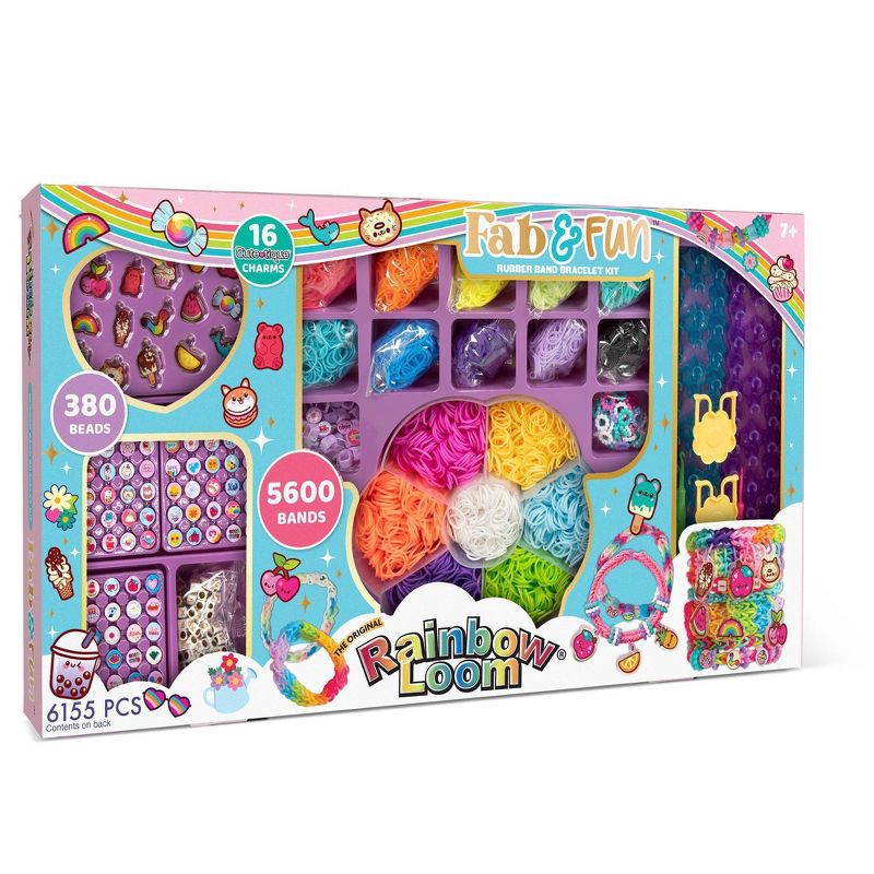 slide 5 of 5, Rainbow Loom 6155pc Fab and Fun Charm and Bead Kit Gift, 6155 ct