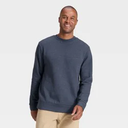 Men's Every Wear Fleece Crewneck Sweatshirt - Goodfellow & Co™ Navy Blue XXL