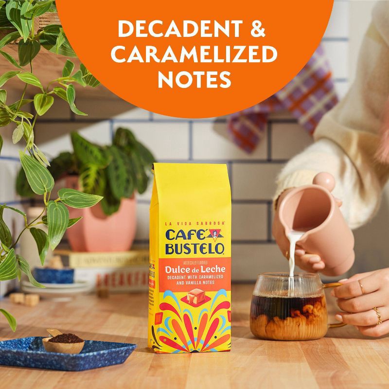 slide 3 of 6, Cafe Bustelo Dulce de Leche Ground Coffee - 11oz, 11 oz