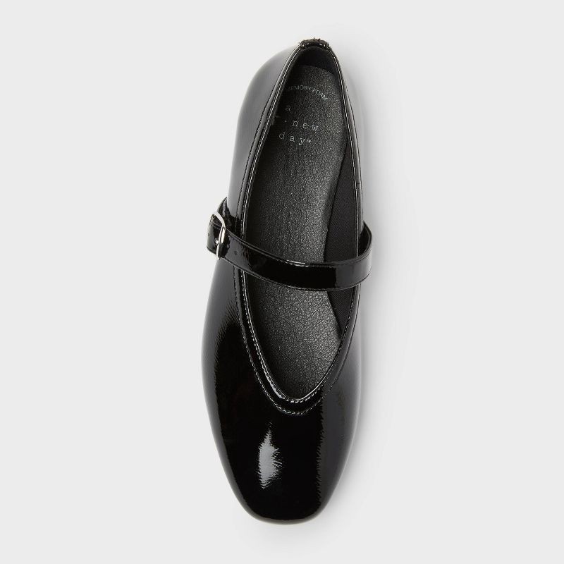 slide 3 of 4, Women's Elena Mary Jane Flats with Memory Foam Insole – A New day™ Black 10, 1 ct