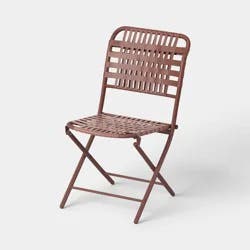 Open Weave Folding Chair Brown - Threshold™