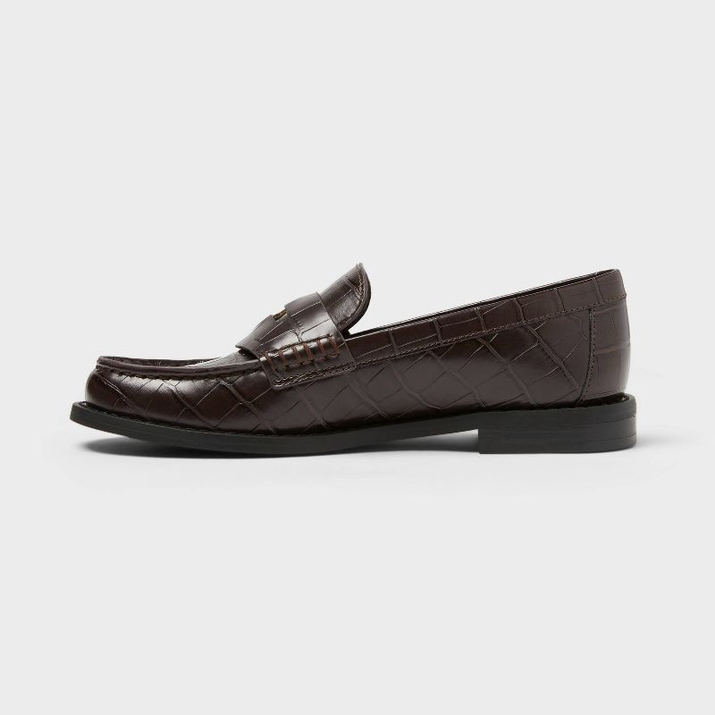 slide 2 of 4, Women's Phyllis Penny Loafers with Memory Foam Insole – A New Day™ Brown 10, 1 ct