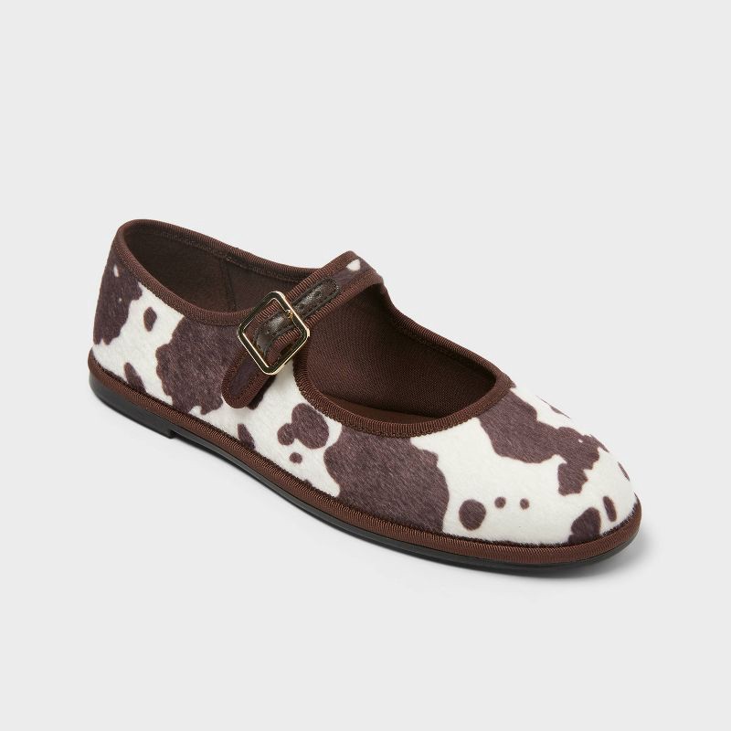 slide 1 of 3, Women's Halston Mary Jane Flats with Memory Foam Insole – Universal Thread™ Brown 10, 1 ct