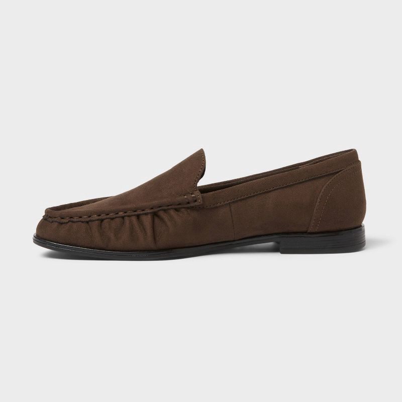 slide 2 of 4, Women's James Rouched Loafers with Memory Foam Insole – A New day™ Brown 8.5, 1 ct