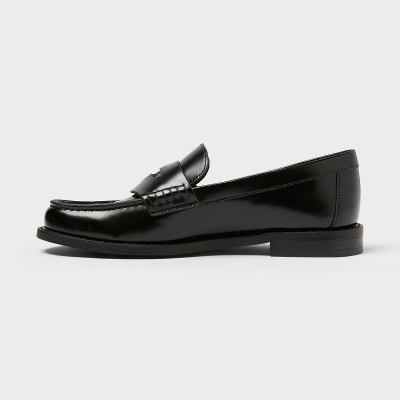 slide 2 of 4, Women's Phyllis Penny Loafers with Memory Foam Insole – A New Day™ Black 6, 1 ct